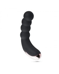 Pleasure Me Vibrator mit geripptem Schaft - schwarz